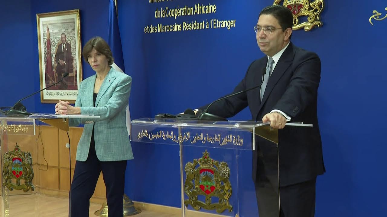 Rabat - Conférence de presse de la Ministre Catherine Colonna, et de son homologue Nasser Bourita.