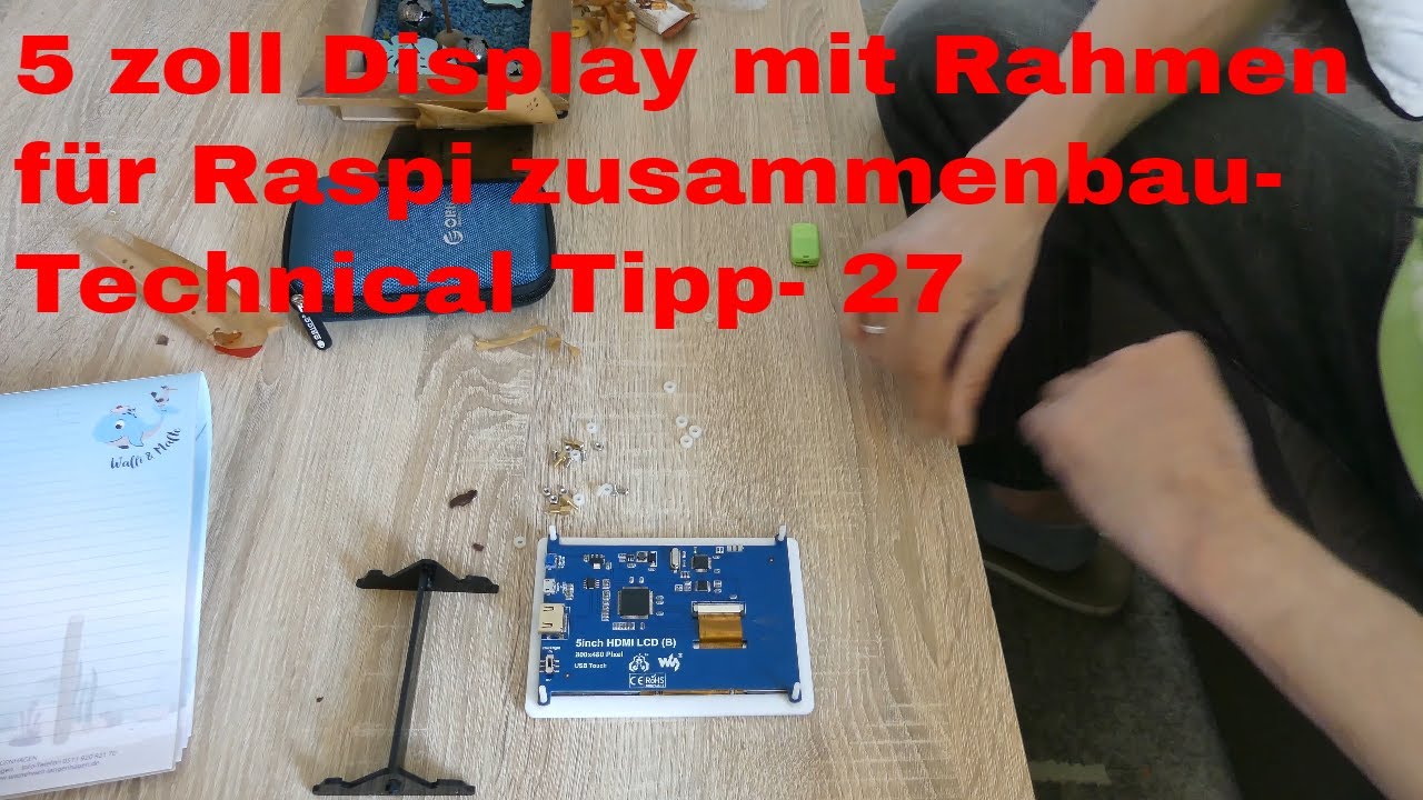 5 zoll Display mit Rahmen f&uuml;r Raspi zusammenbau-Technical Tipp- 27
