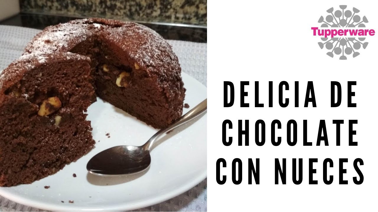 Delicia de chocolate con nueces- Brownie de chocolate en el microondas