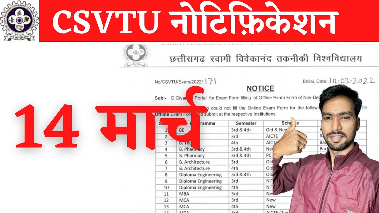 CSVTU BHILAI NEWS | CSVTU DIGIVARSITY | CSVTU EXAM NEWS | CSVTU EXAM FORM KAISE BAHRE 2022 | CSVTU