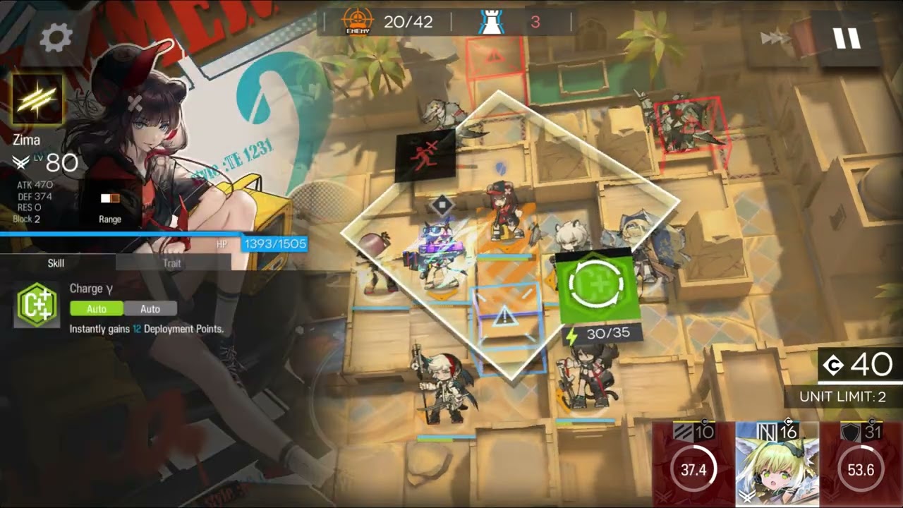 Arknights - Contingency Contract # 8 at Howling Desert CLEARING ALL 15 RISKS!!!