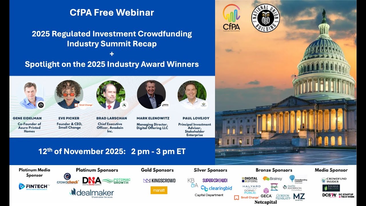 2025 Regulated Investment Crowdfunding Summit Recap + Spotlight on the CfPA Industry Award Winners
