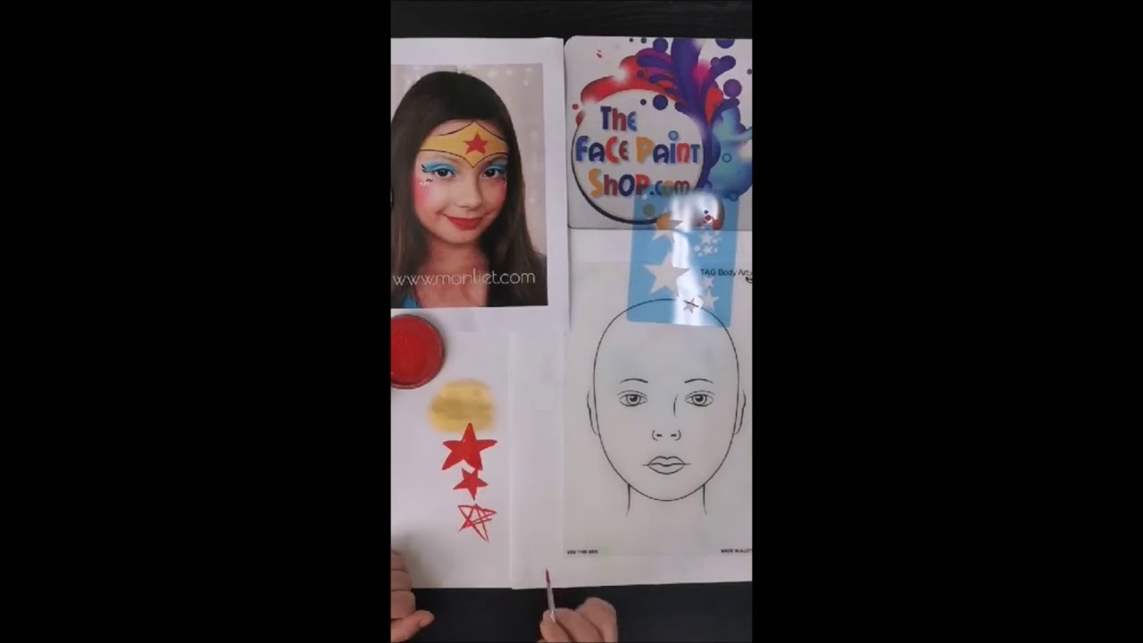 Free Online Tutorial The Face Paint Shop Wonder Woman Design