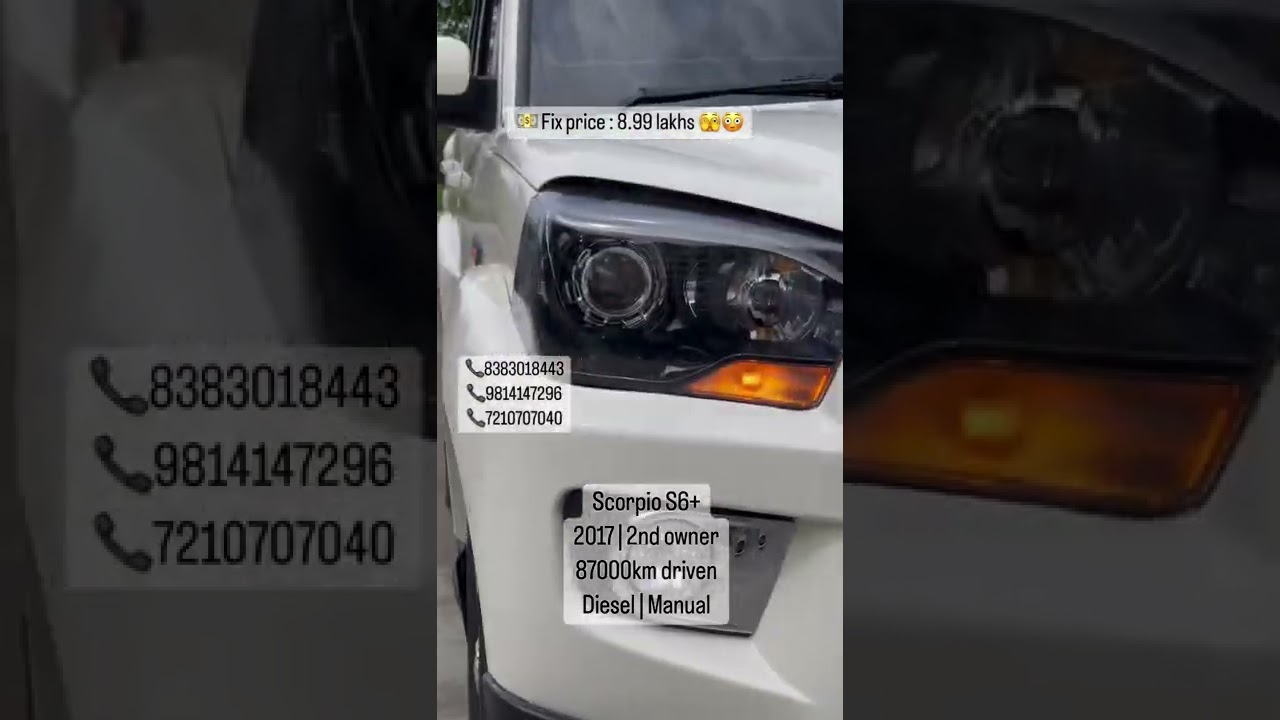 Scorpio 2017 S6 For Sale #shorts #usedcars #ratantata #scorpio #viral