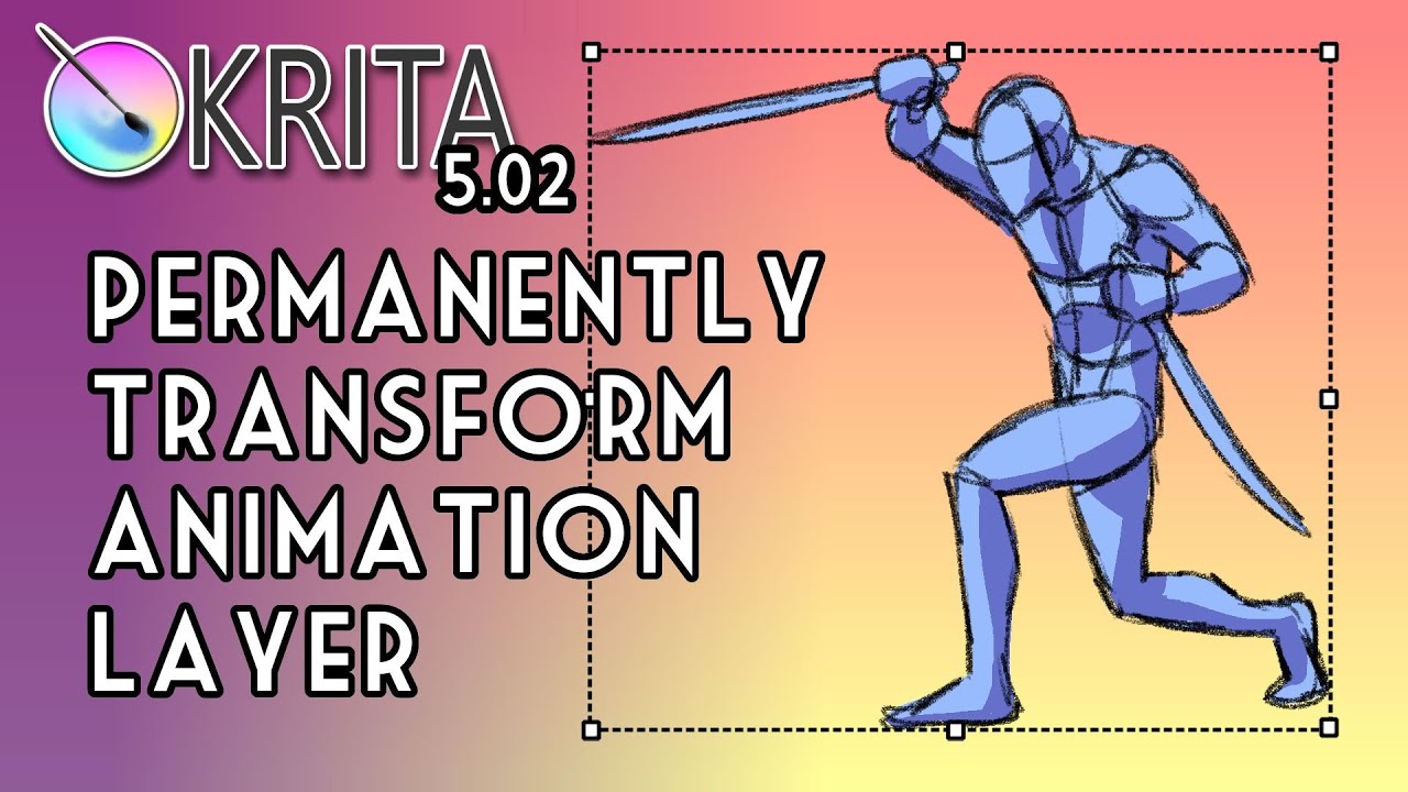 Krita 5.0.2 - Permanently Resize Animation Layer