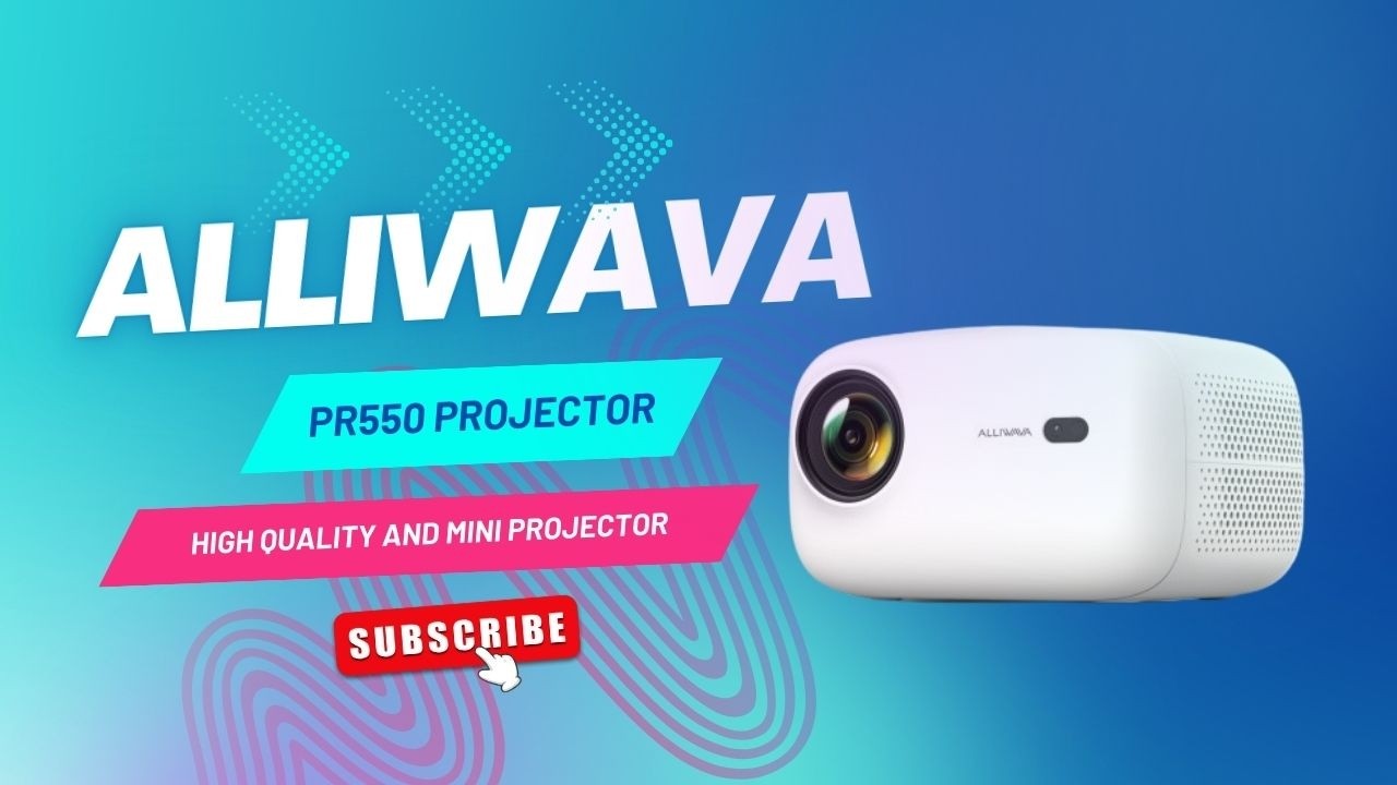 Alliwava PR550 Projector|Smart Portable Projector, High 4K Image Quality