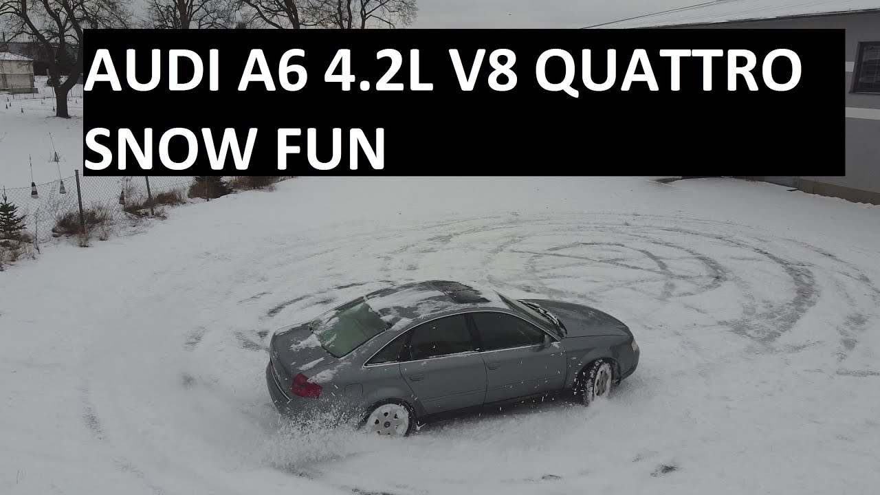 Снежный занос Audi Quattro веселье в снегу Audi A6C5 4.2 V8 LPG quattro, самый дешевый V8 на рынке 
