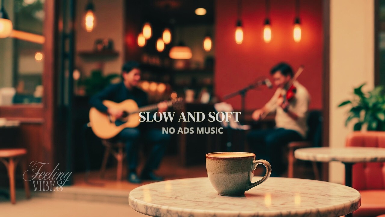 (No Ads) This Feels Like Cozy Café Morning Shop Music–Soft Acoustic Guitar & Violin | Focus & Relax