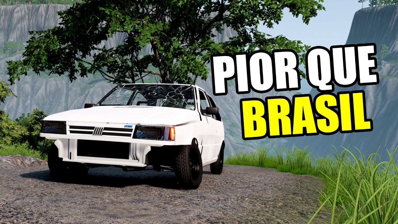Fiat UNO passou mal no NOVO MAPA de Estradas Perigosas! - BeamNG.drive