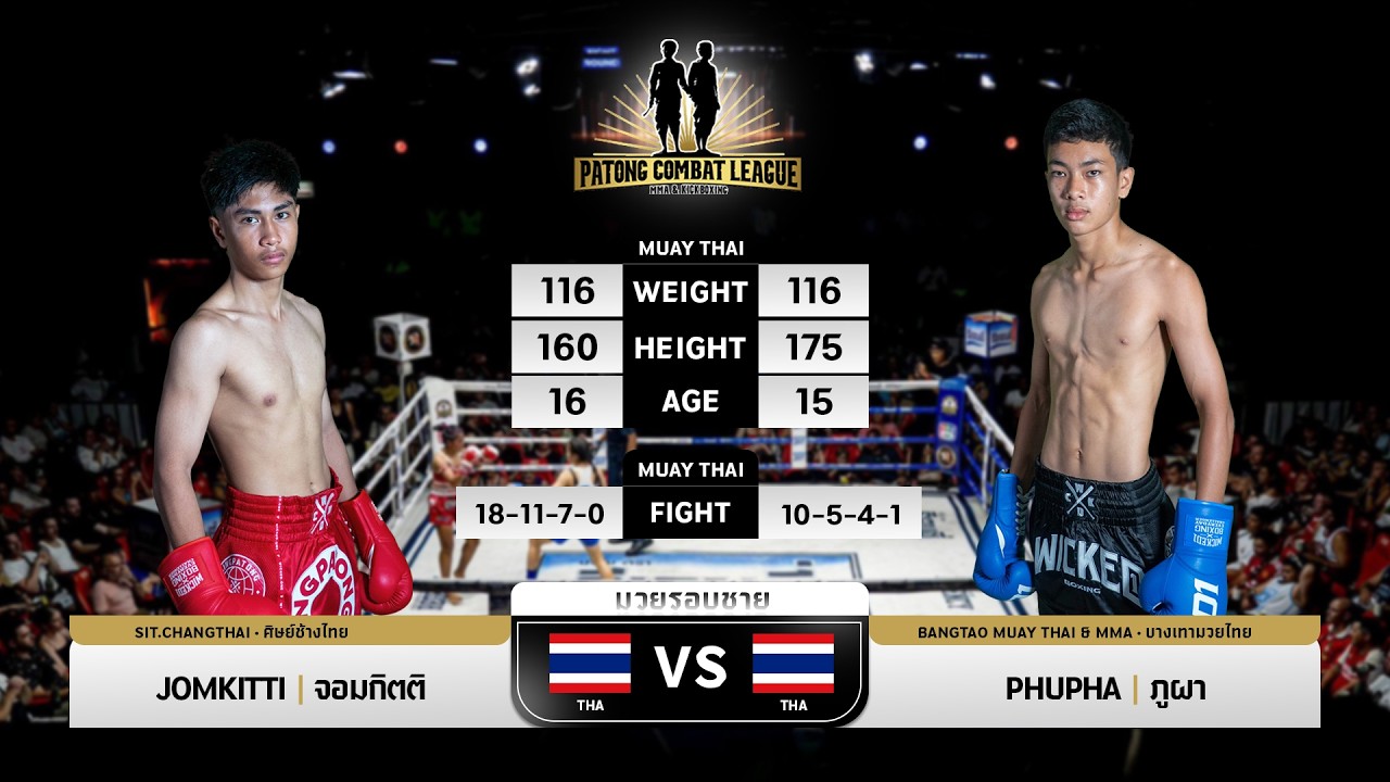 🔴 Jomkitti Sit Changthai VS Phupha Bangtao Muay Thai & MMA 🔵
