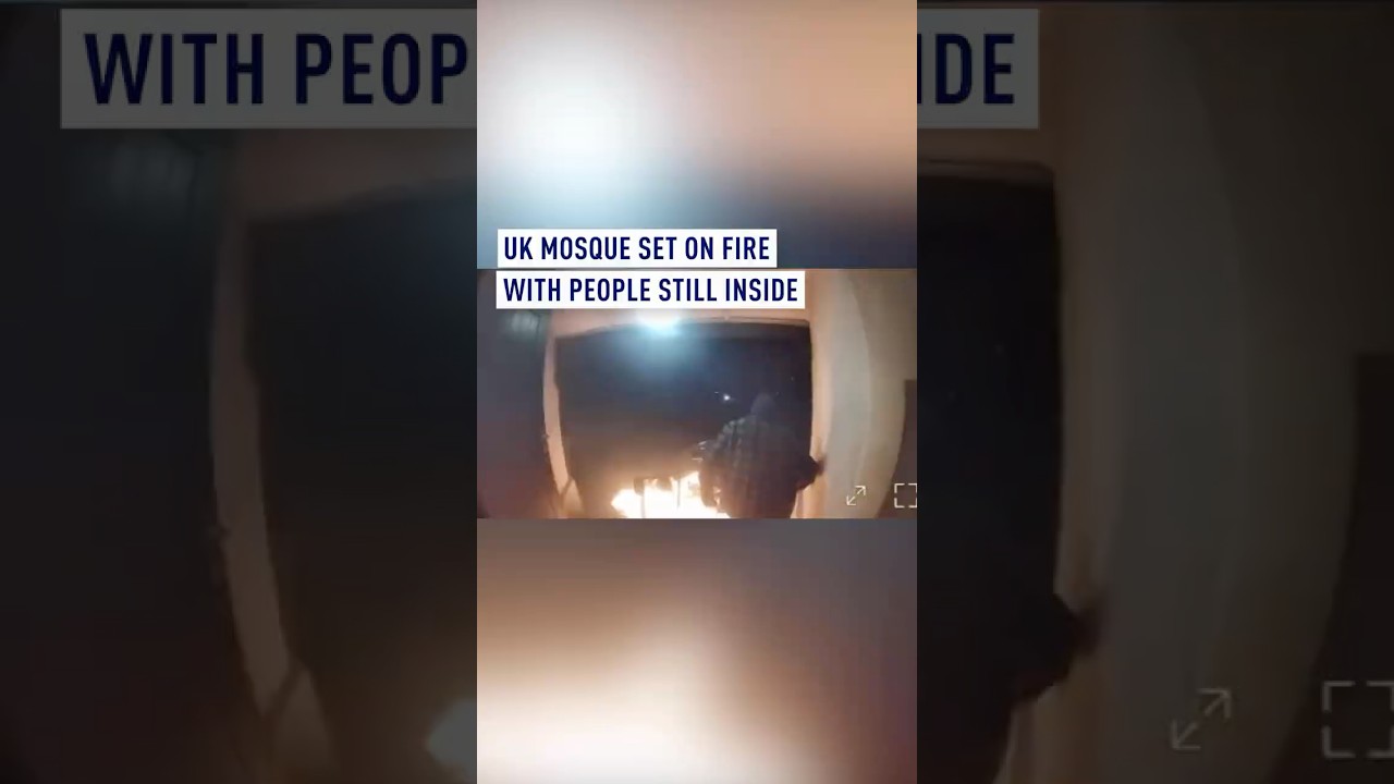 UK Mosque set on fire with people still inside