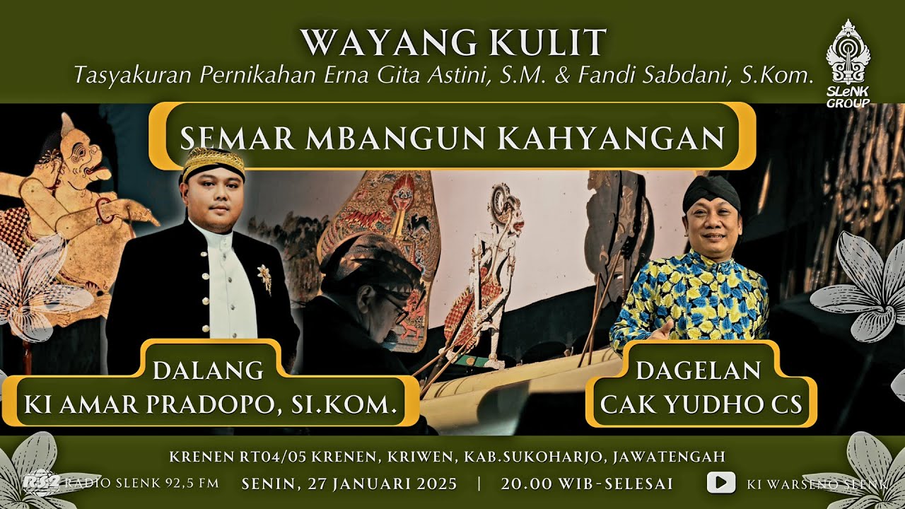 🔴Live Pergelaran Wayang Kulit Ki Amar Pradopo S.I.Kom.