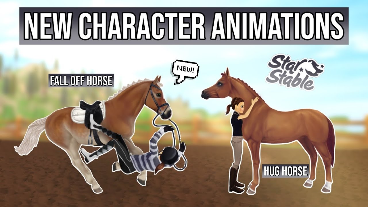 Fall off your horse, hug horse - New Character Animations || Star Stable Online