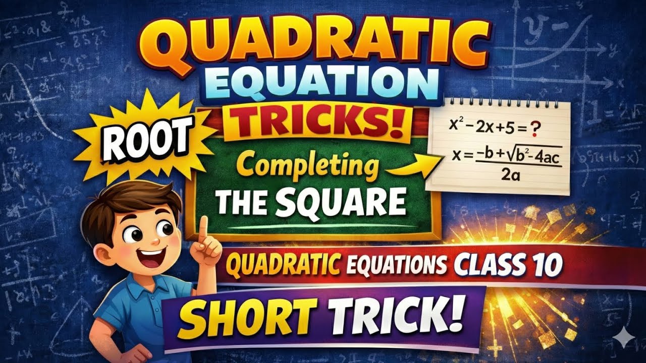 Quadratic Equations Short Trick | Completing the Square Method | Class 10 Maths
