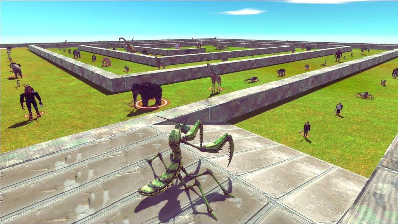 Giant Mantis Death Run Fight Battle ARBS - Animal Revolt Battle Simulator