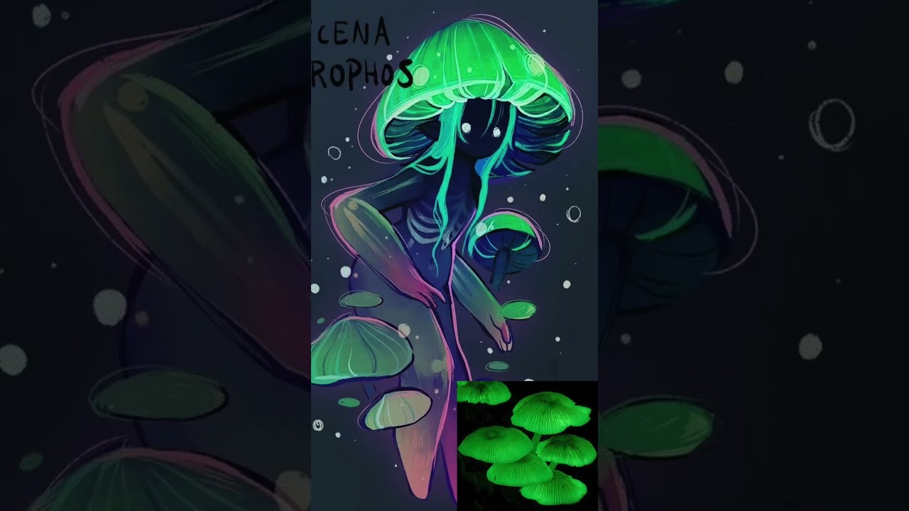 What if I drew mushrooms into people? #digitalart #mushroomart #procreateart