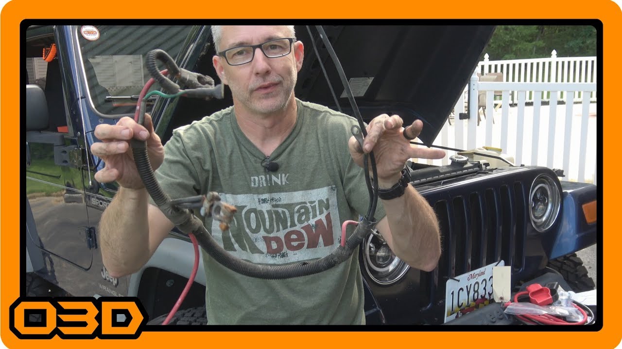 Модернизация и замена аккумуляторного кабеля от CustomBatteryCables.Com для Wrangler TJ 2004 года...