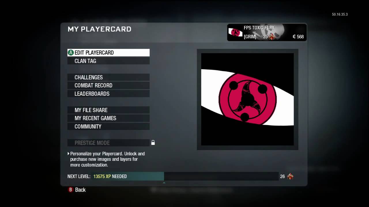 Black ops Custom Sharingan Emblem Tutorial