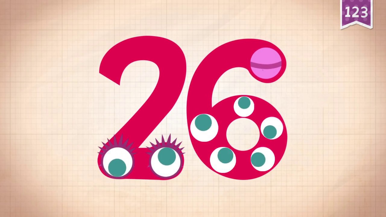 Naucz się liczby dwadzieścia sześć 26 po angielsku dzięki filmowi Endless Numbers Kids