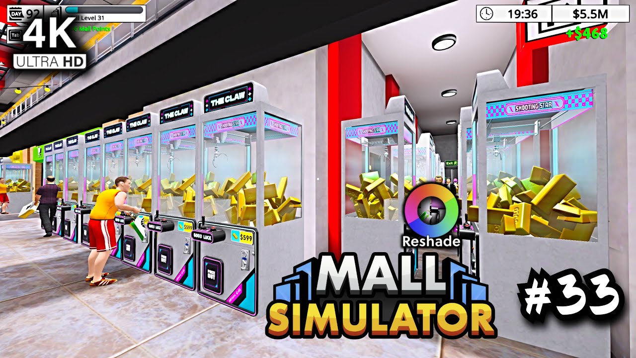 Mall Simulator 2025 4K PC #33 Lvl 31 Max Expanded All Stores! Reshade