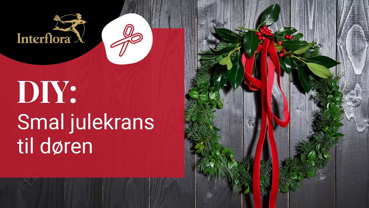 DIY: Smal julekrans til d&oslash;ren