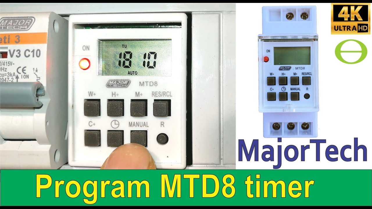 How to program a Majortech Digital Timer MTD8