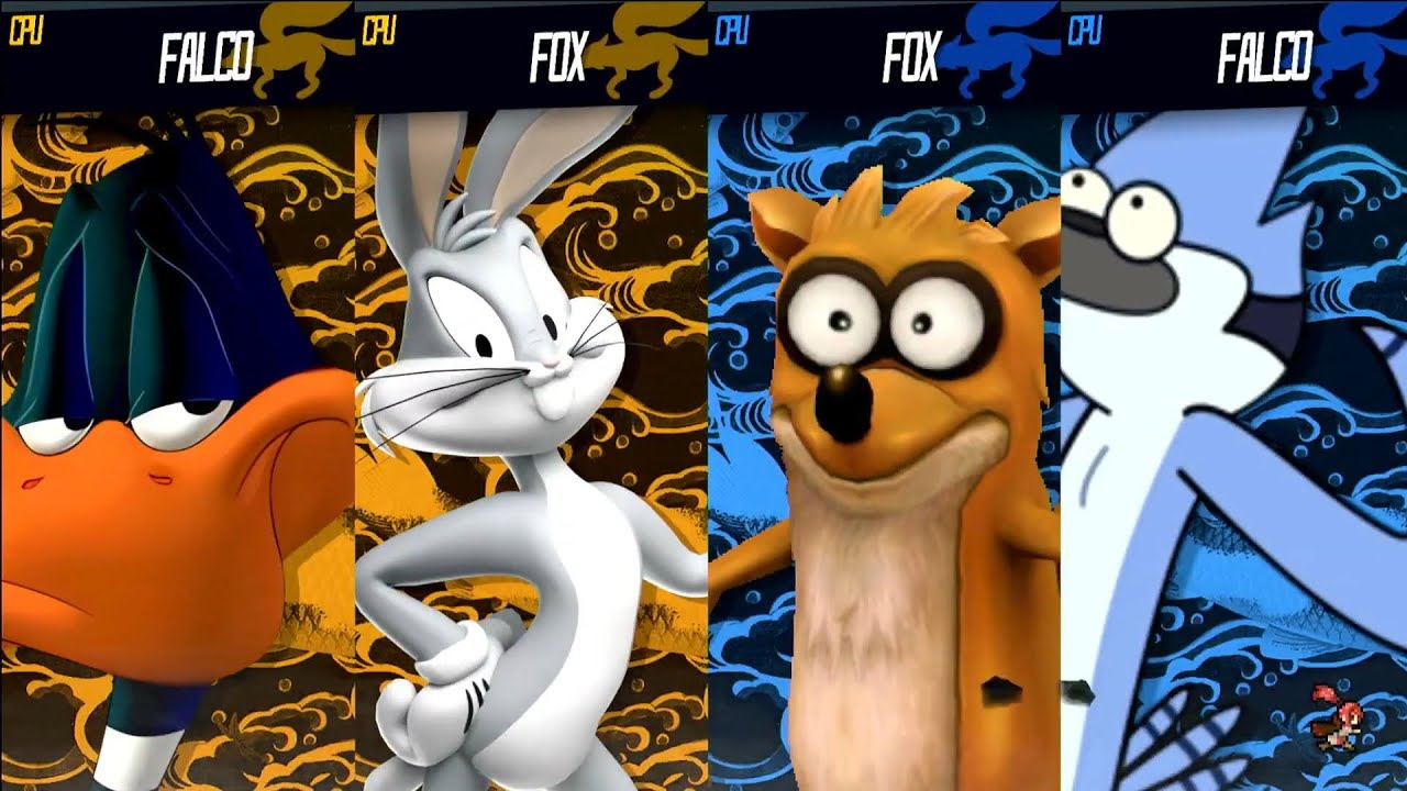 Bugs Bunny & Daffy Duck VS Mordecai & Rigby - Requested Smash Battle