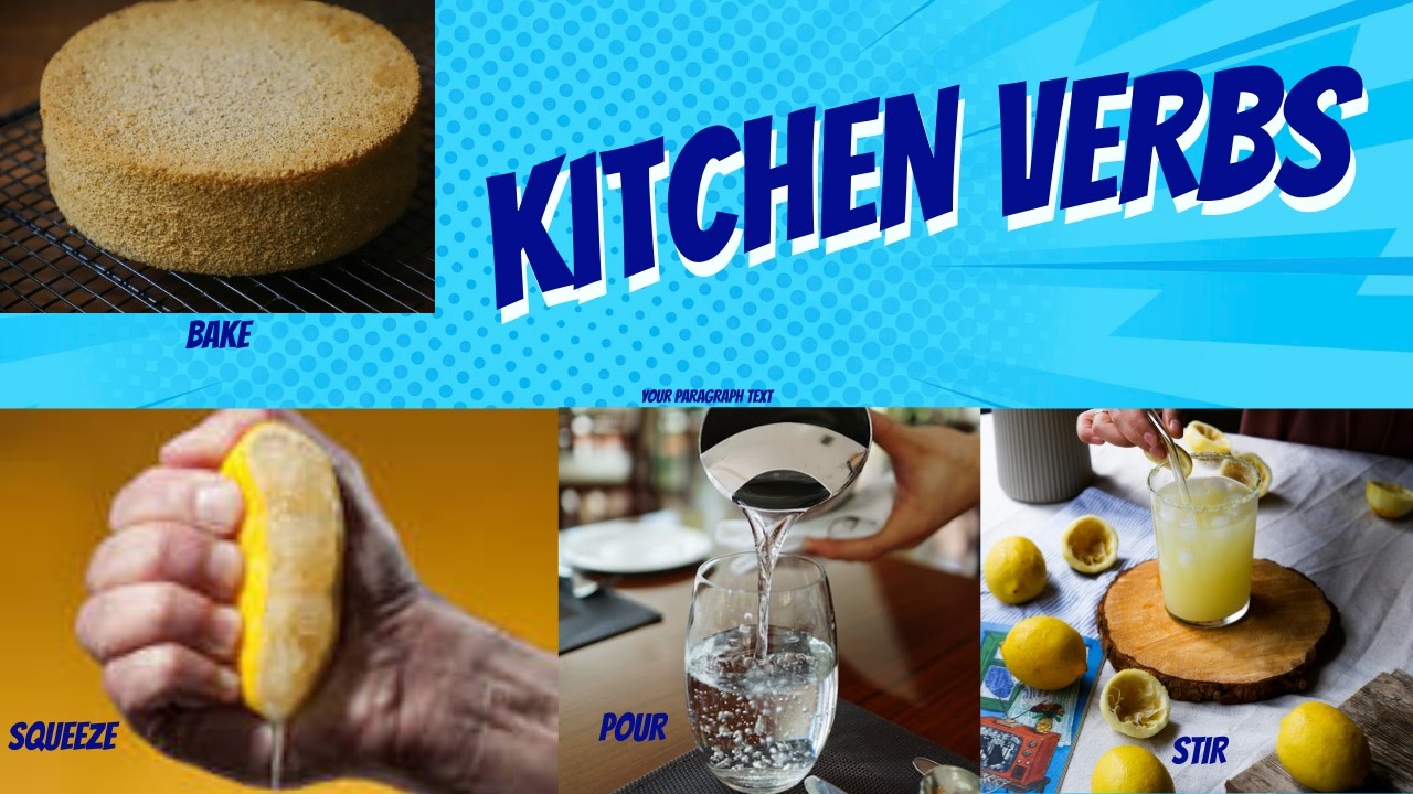 Kitchen Action Verbs in English | Cut, Chop, Stir, Boil & More