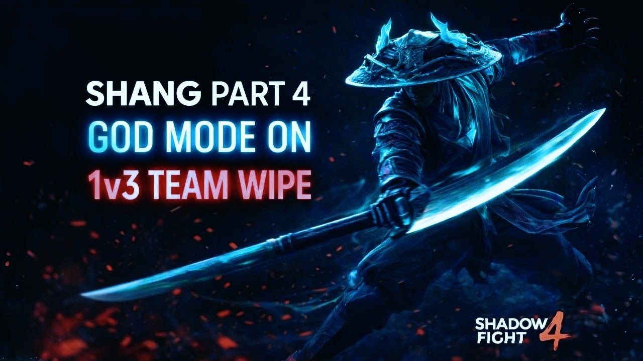SHANG GOD MODE! 💀 4x Team Wipes (1v3) in Ranked | Shadow Fight 4: Arena
