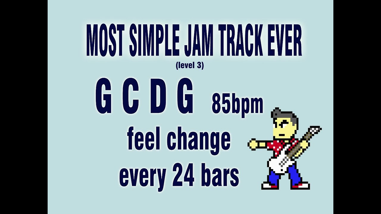 Most Basic Jam Track EVER! GCDG 85bpm G major (level 3)