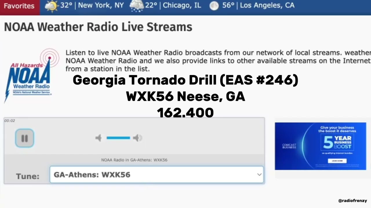 Tornado Drills/Required Weekly TESTs (TOR, RWTs) from 2/4/26 (EAS #245-258)
