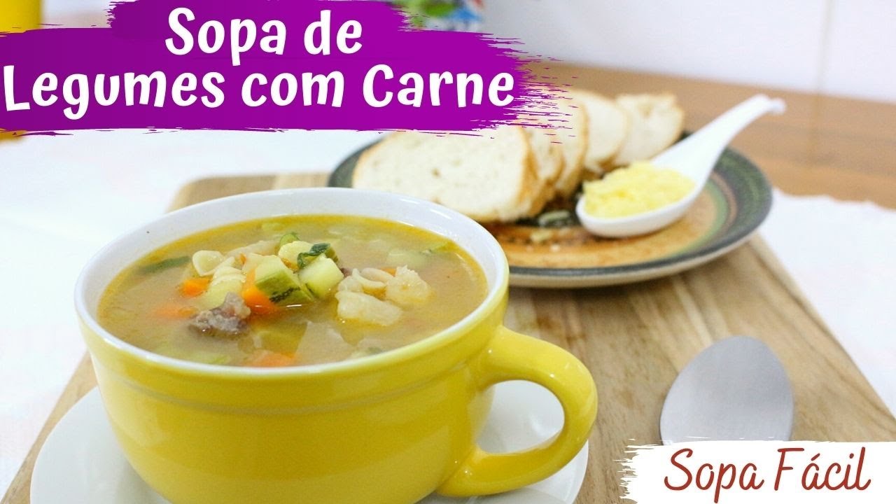 Sopa Fácil de Legumes com Carne