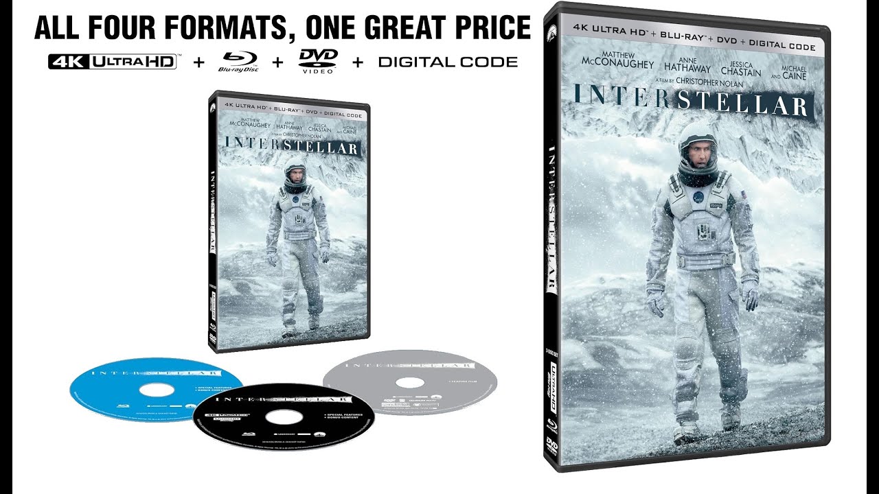 Interstellar [4K UHD + Blu-ray + DVD + Digital] Directed by Christopher Nolan