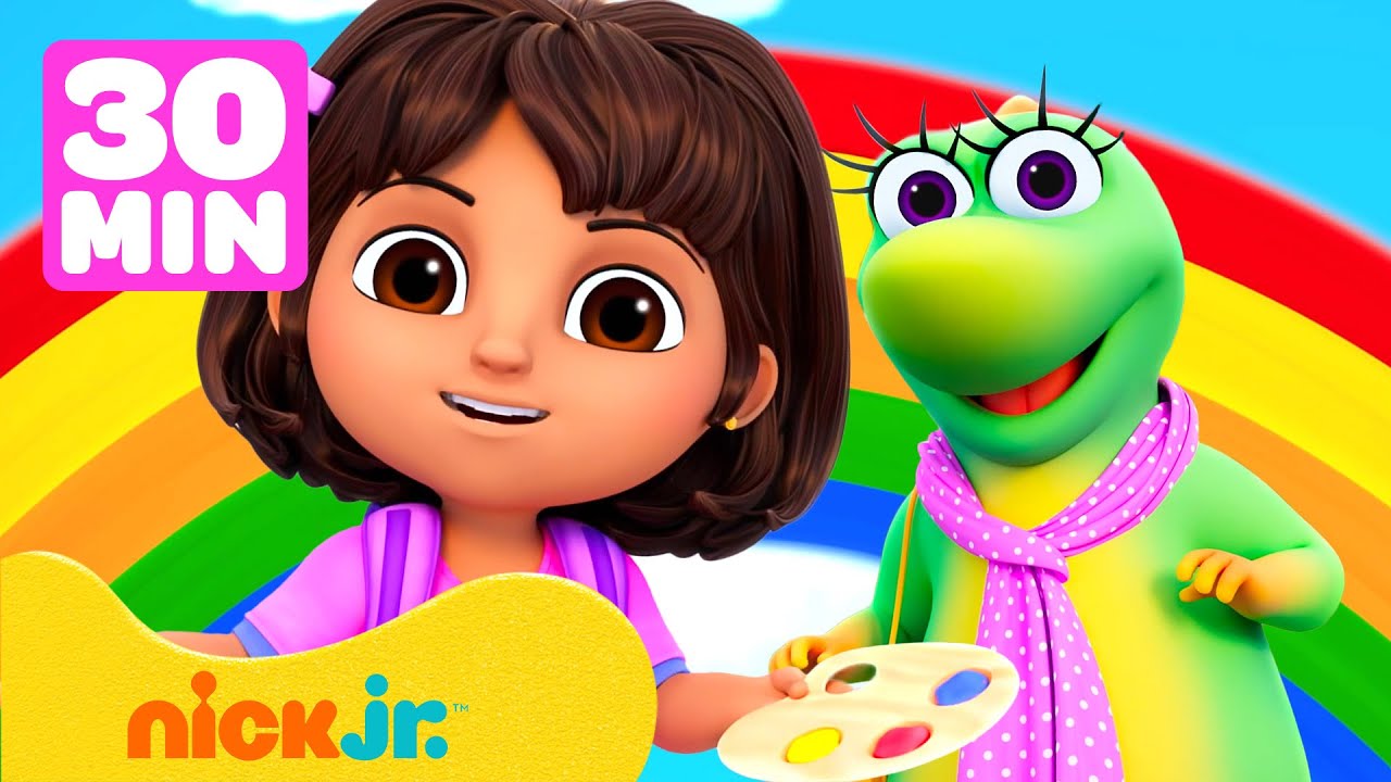Dora | ¡30 MINUTOS de Adivina el Color FALTANTE con Dora e Isa! | Nick Jr. en Español