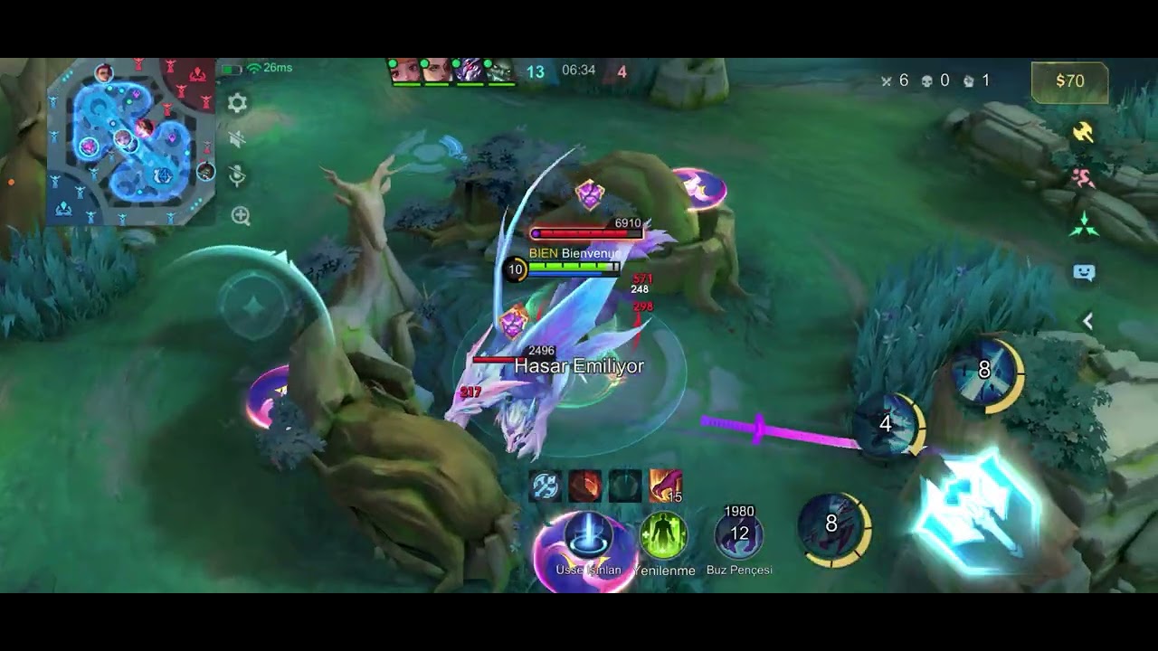 ORMANDA SABER İLE RAKİBE KÖK SÖKTÜRDÜM! - Mobile Legends Bang Bang