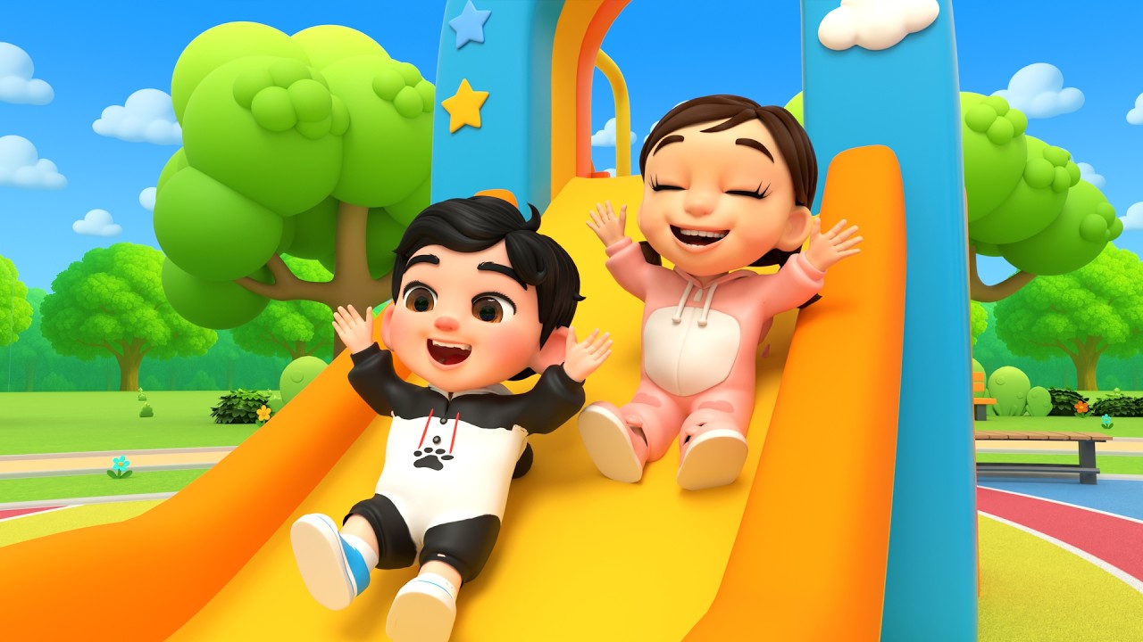 Playground Fun with Family | Colorful Slides and Swings with LaLa | Newborn Baby Songs