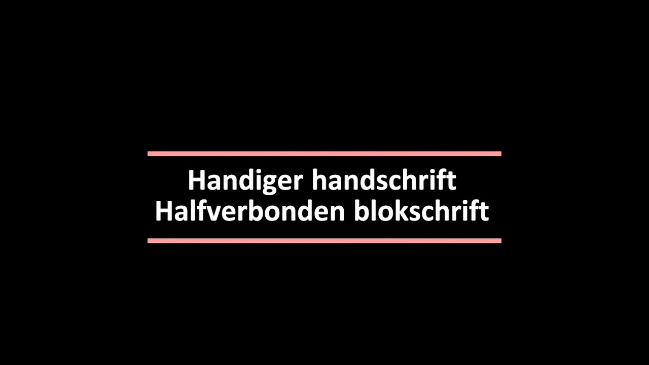 Maak kennis met het Halfverbonden blokschrift