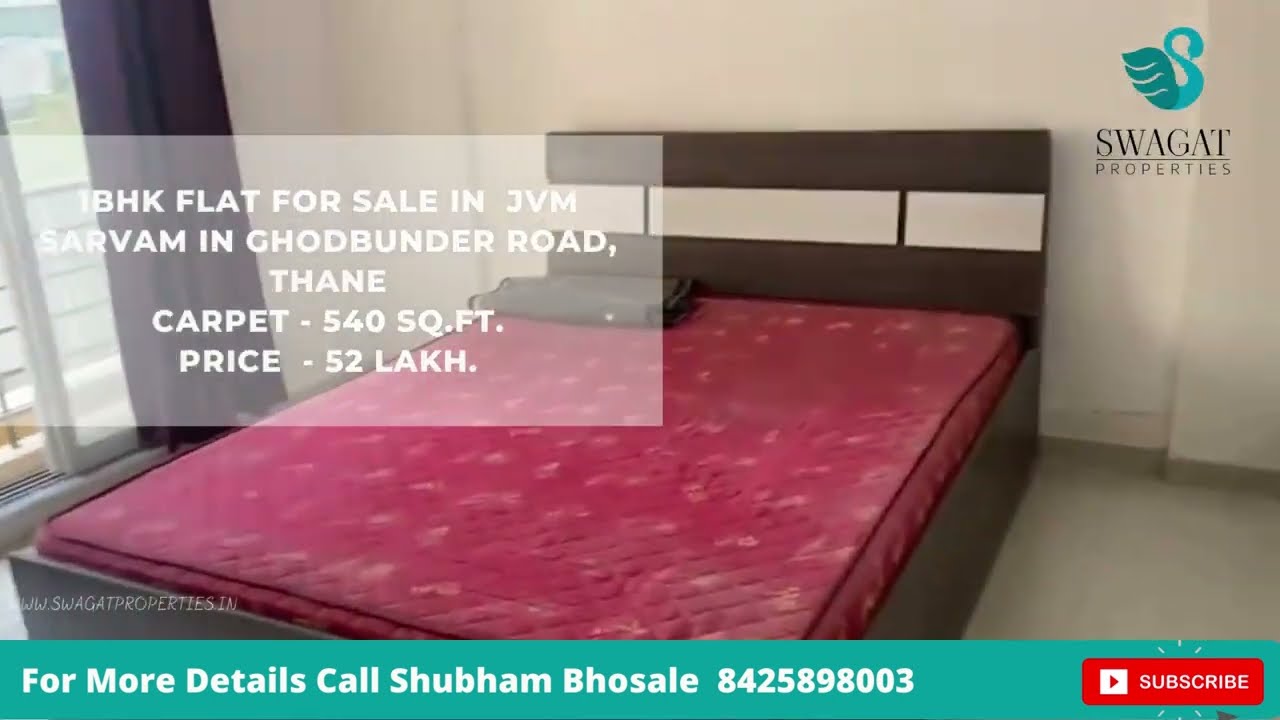 1BHK FLAT FOR SALE JVM SARVAM IN GHODBUNDER ROAD,THANE