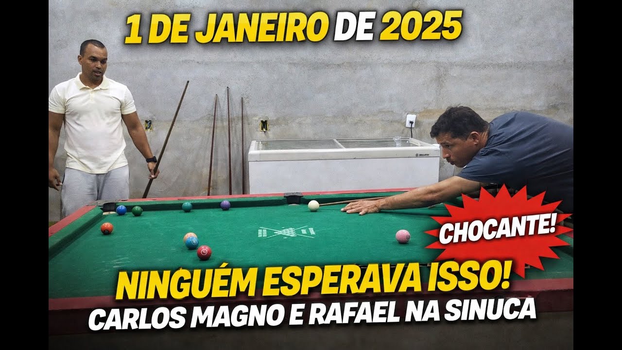 O QUE ACONTECEU NO DIA 1 DE JANEIRO 2025 COM CARLOS MAGNO E RAFAEL NA SINUCA?