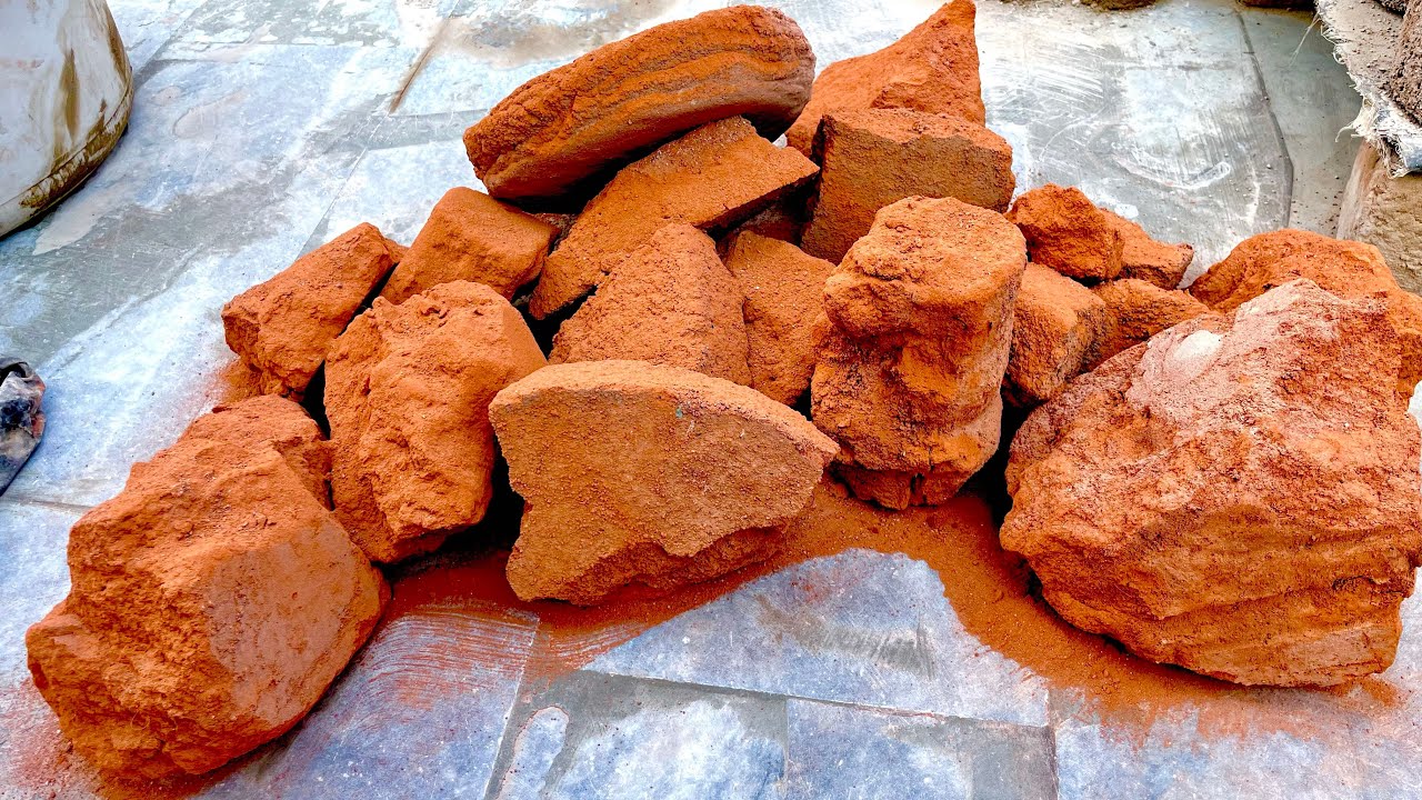 ASMR |Red dirt dry Floor crumbling|Sleepaid Satisfying Relaxing ASMR sound|12k🥹