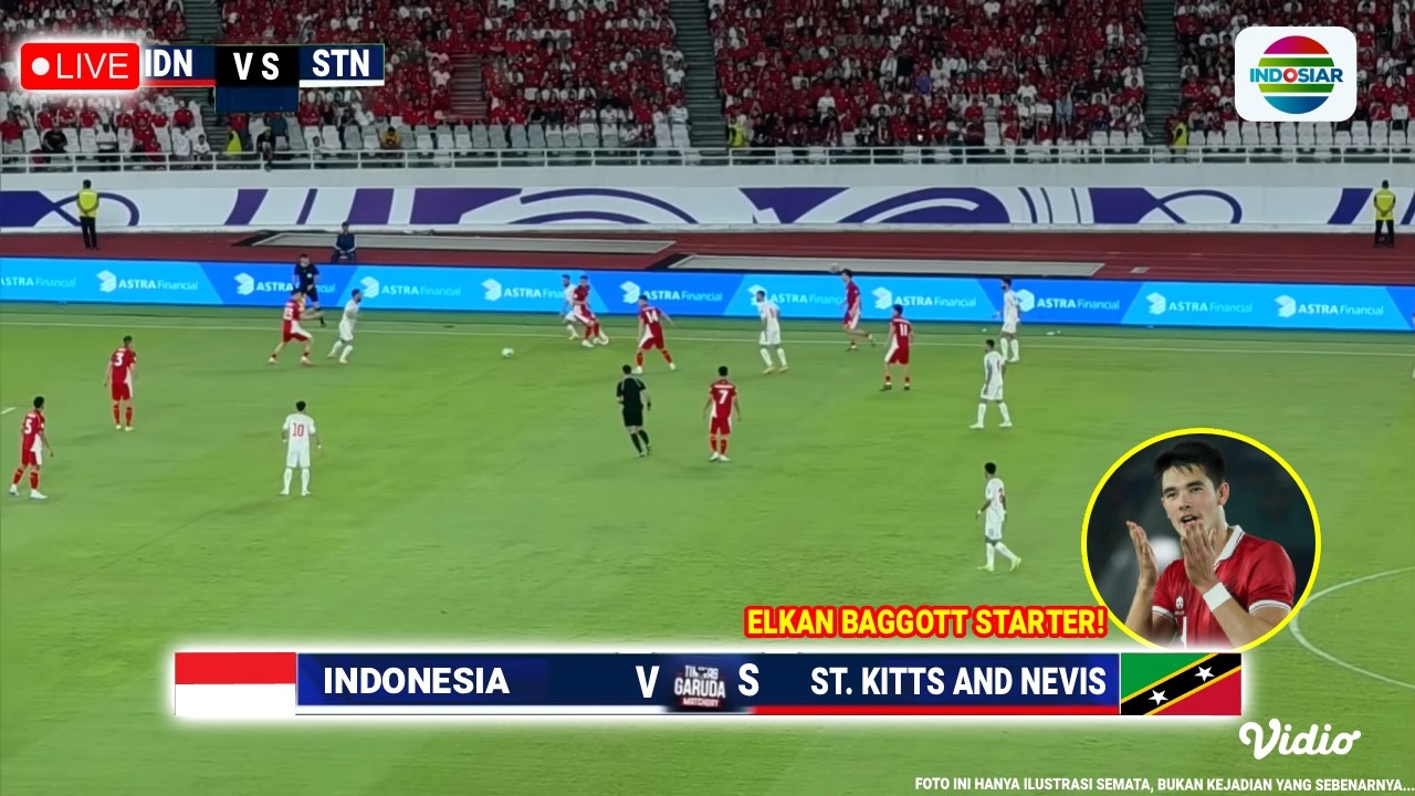 🔴 LIVE LANGSUNG INDOSIAR ▪ TIMNAS  INDONESIA VS ST. KITTS AND NEVIS ▪ Laga FIFA Series 2026 ▪ Ilust