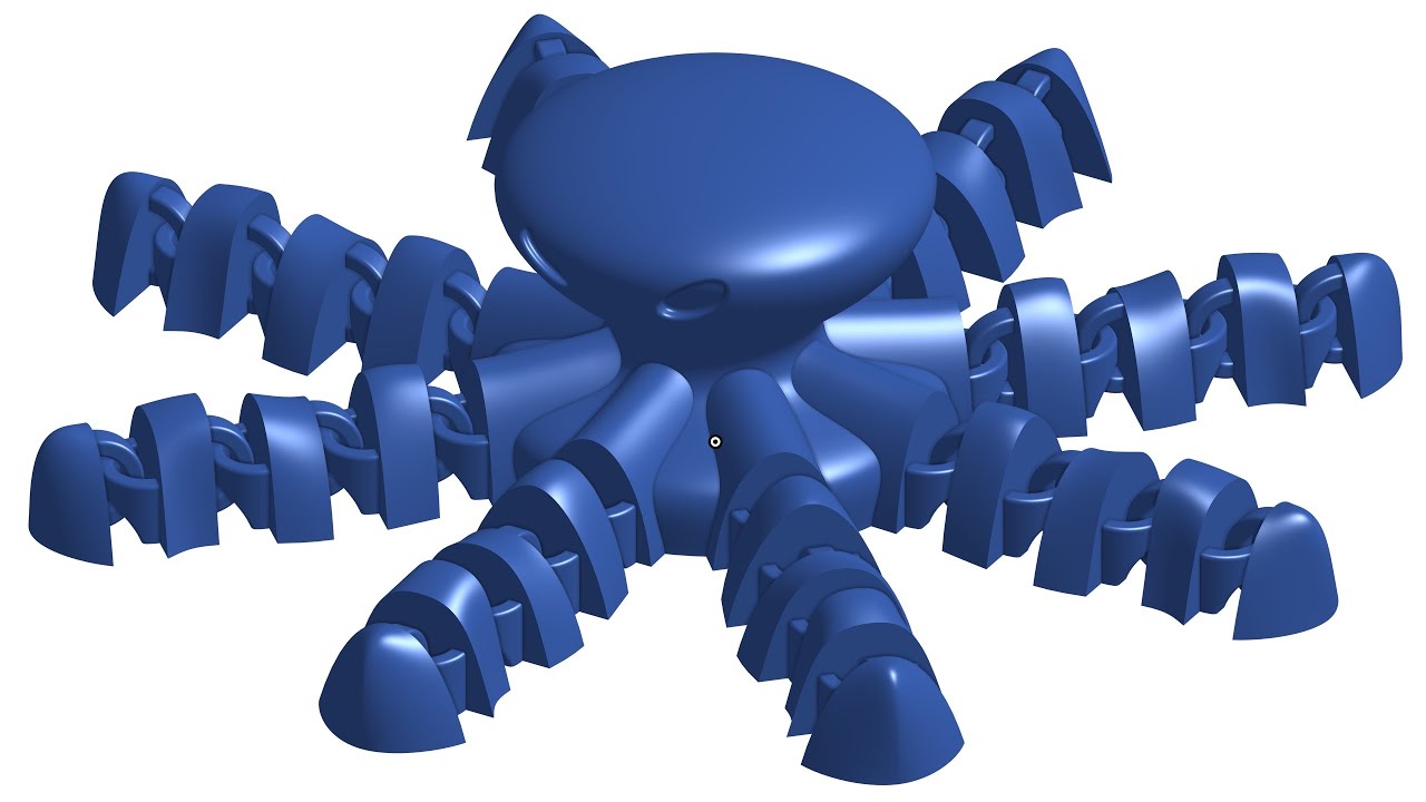 3D-моделирование Подвижный Осьминог Часть 1 Onshape