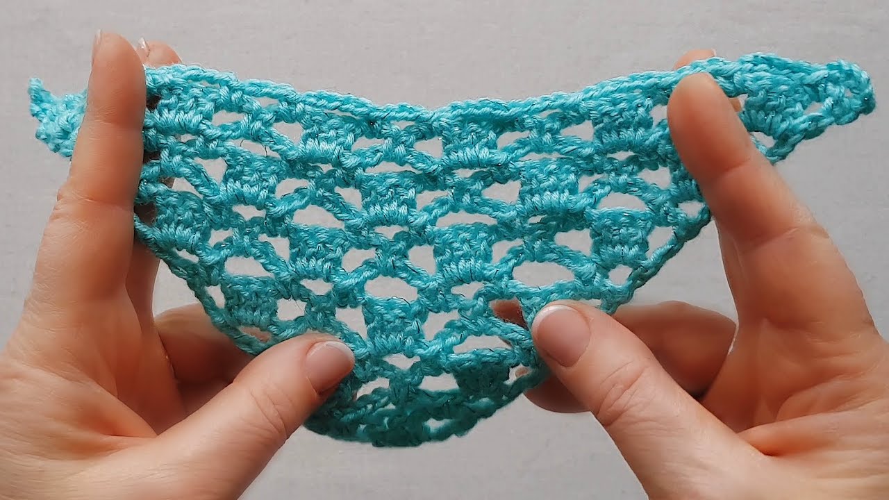 ВЯЗАНИЕ ШАЛИ КРЮЧКОМ простой и красивый узор . МК