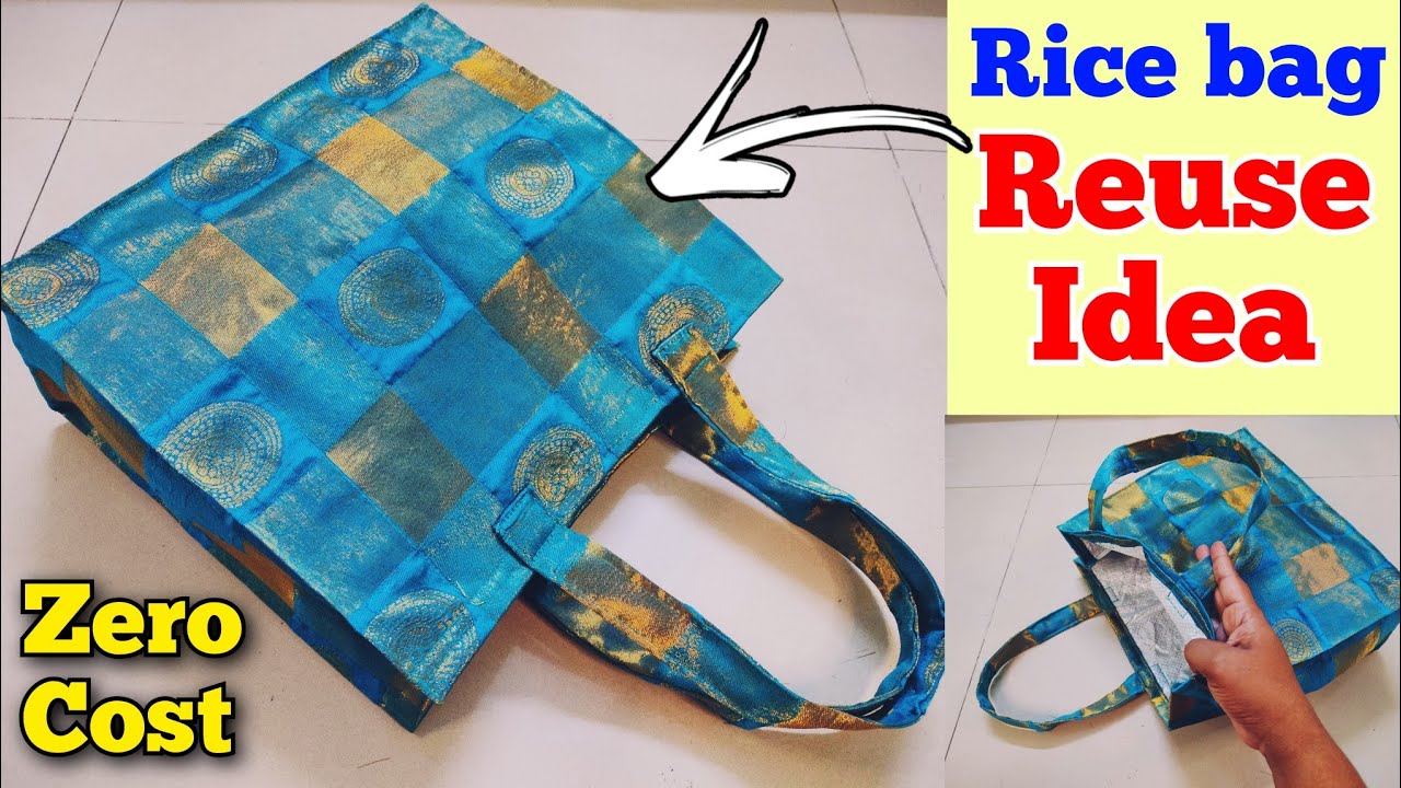 फ्री में बनाये | grocery bag/ Shopping bag cutting and stitching| Fabric Storage basket/ Plastic bag