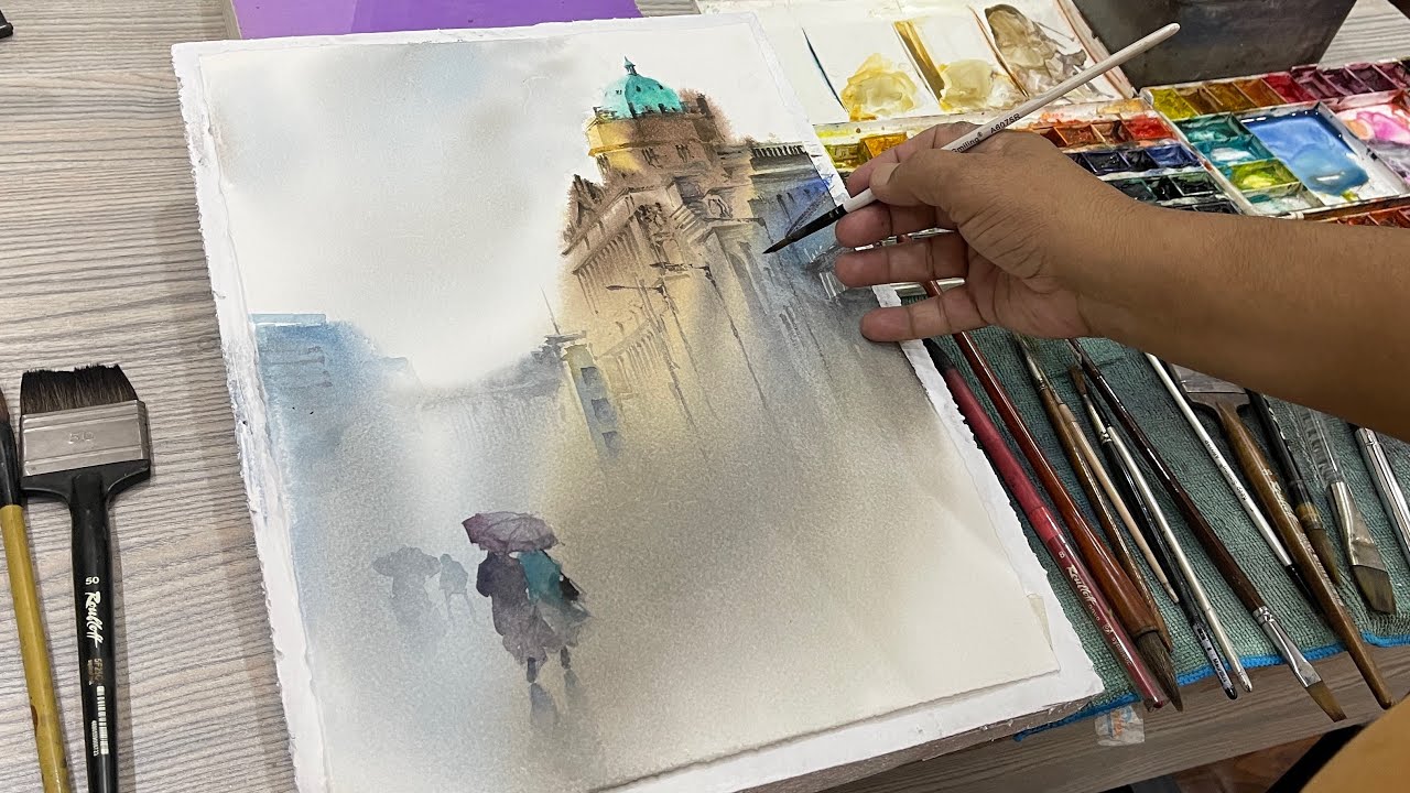 Advance Technique In Watercolour  Without Drawing .