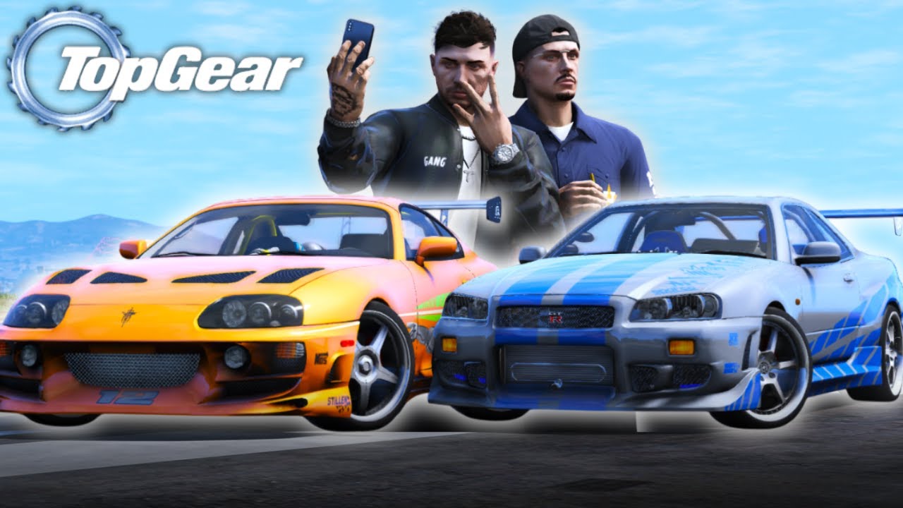 GTA V : TOP GEAR | SKYLINE VS SUPRA, QUEM GANHA?! | #5