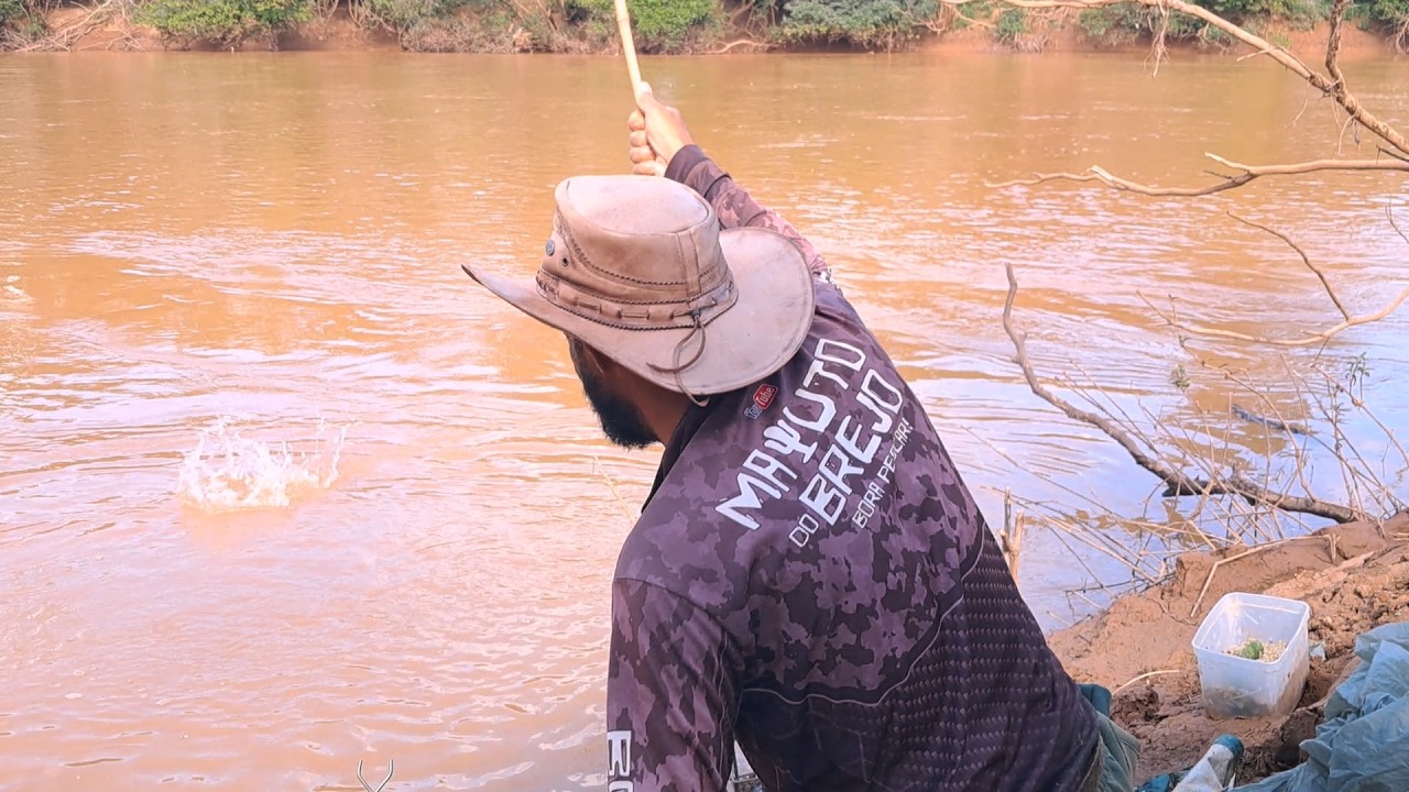 Encontrei as tilaponas gigantes nesse po&ccedil;o novo, pescaria bruta!