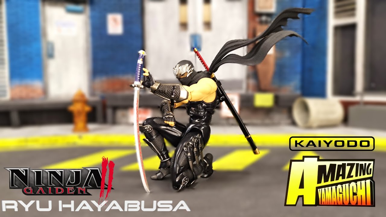 Amazing Yamaguchi Ninja Gaiden 2: RYU HAYABUSA w/ Bonus REVOLTECH 1/12 action figure Unboxing REVIEW
