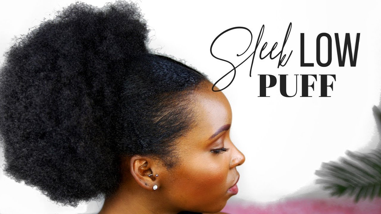 SLEEK LOW PUFF ON 4C NATURAL HAIR IN UNDER 5 MINUTES!!!