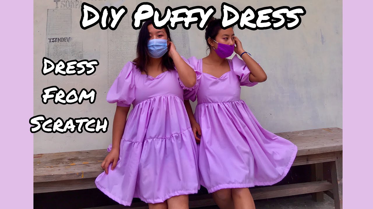 Diy Puff sleeve tiered dress| Dress for summer 2021| Trend